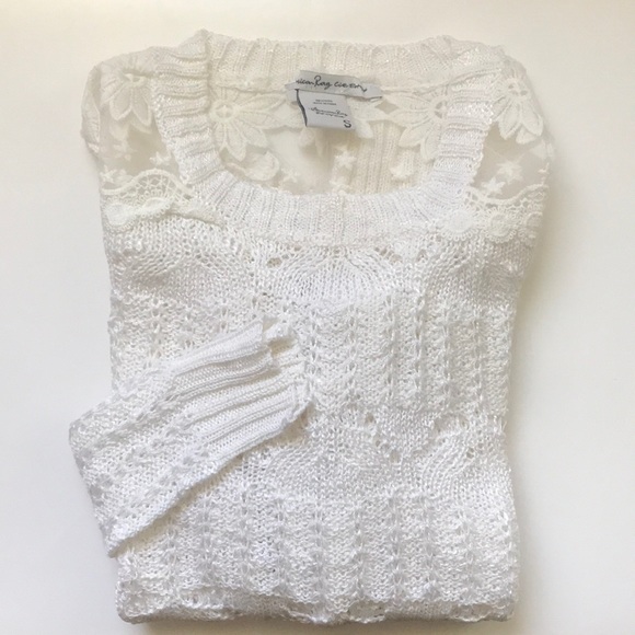 American Rag Sweaters - Lightweight Cream Lace Sweater